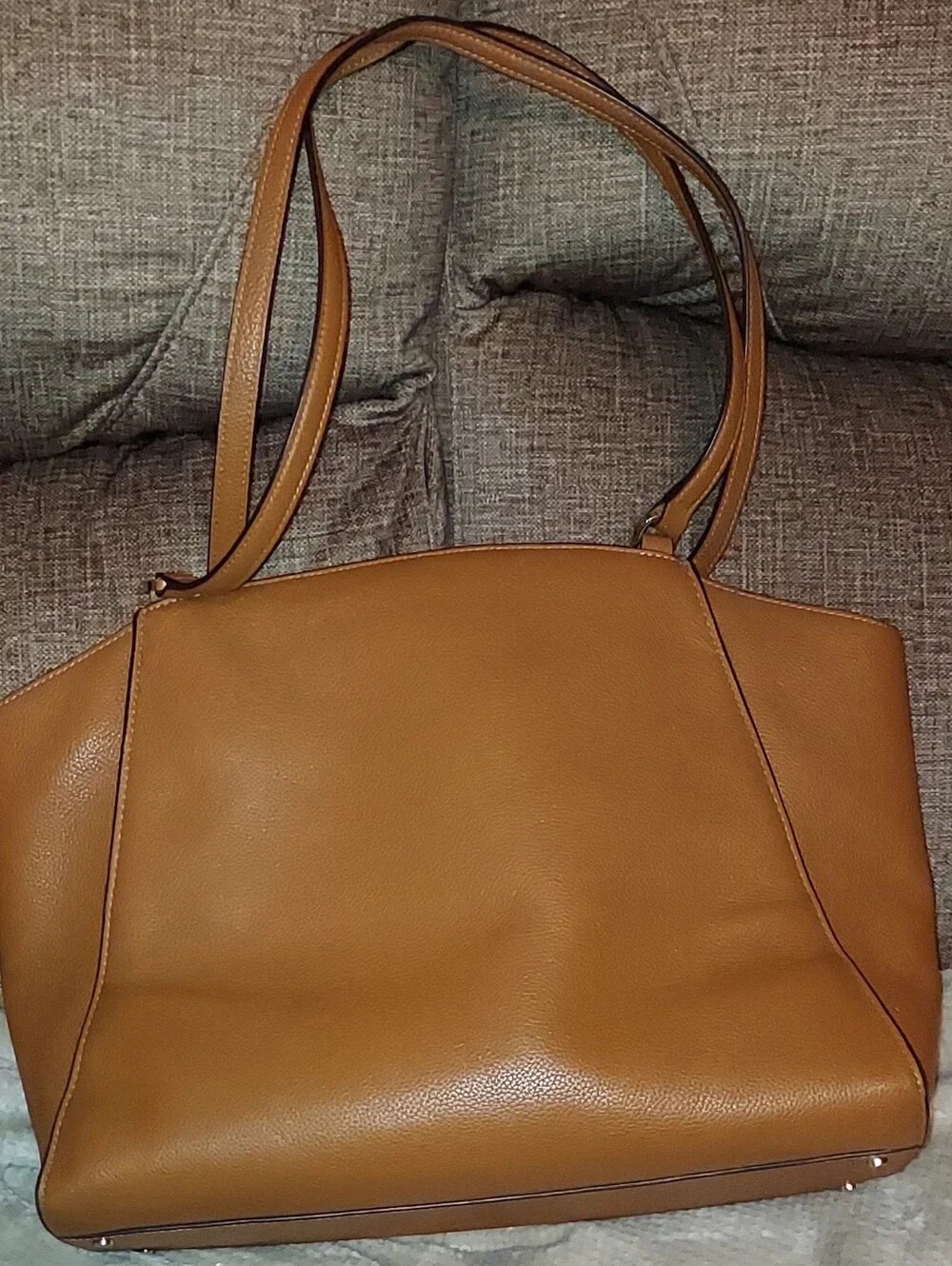 Kate Spade Tan Leather Laptop Tote Bag